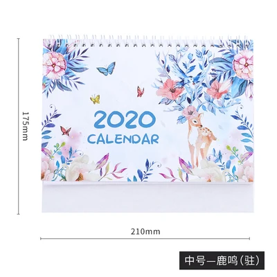 Прекрасный олень и календарь с цветами древний стиль DIY настольные календари ежедневный планировщик расписаний,09~,12 - Цвет: B