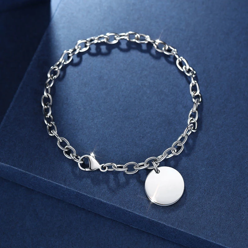 Good Luck Retro Bracelet 18CM Adjustable Stainless Steel Bangles Fashion Simple Couple Bracelet For Women Gift