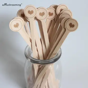 

Plain Circle Drink Stirrers Cocktail Party Bar Sticks Disposable Drink Stirrers for Beverage, Tea, and crafts with Round Ends