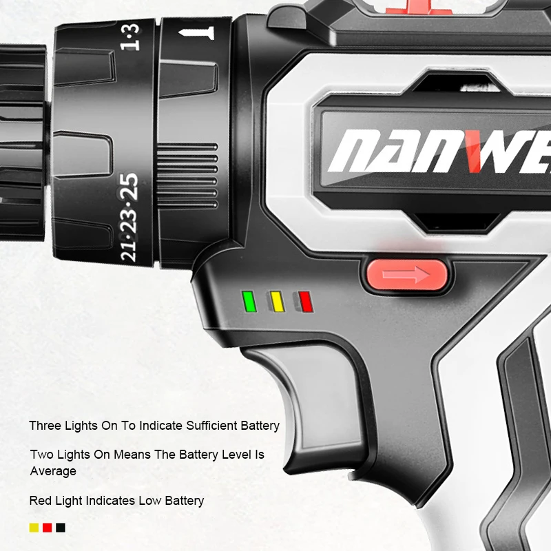 42VF 7500mAh Electric Screwdriver Cordless Impact Drill Lithium-ion Battery Rechargeable Power Mini Cordless Electric Drills