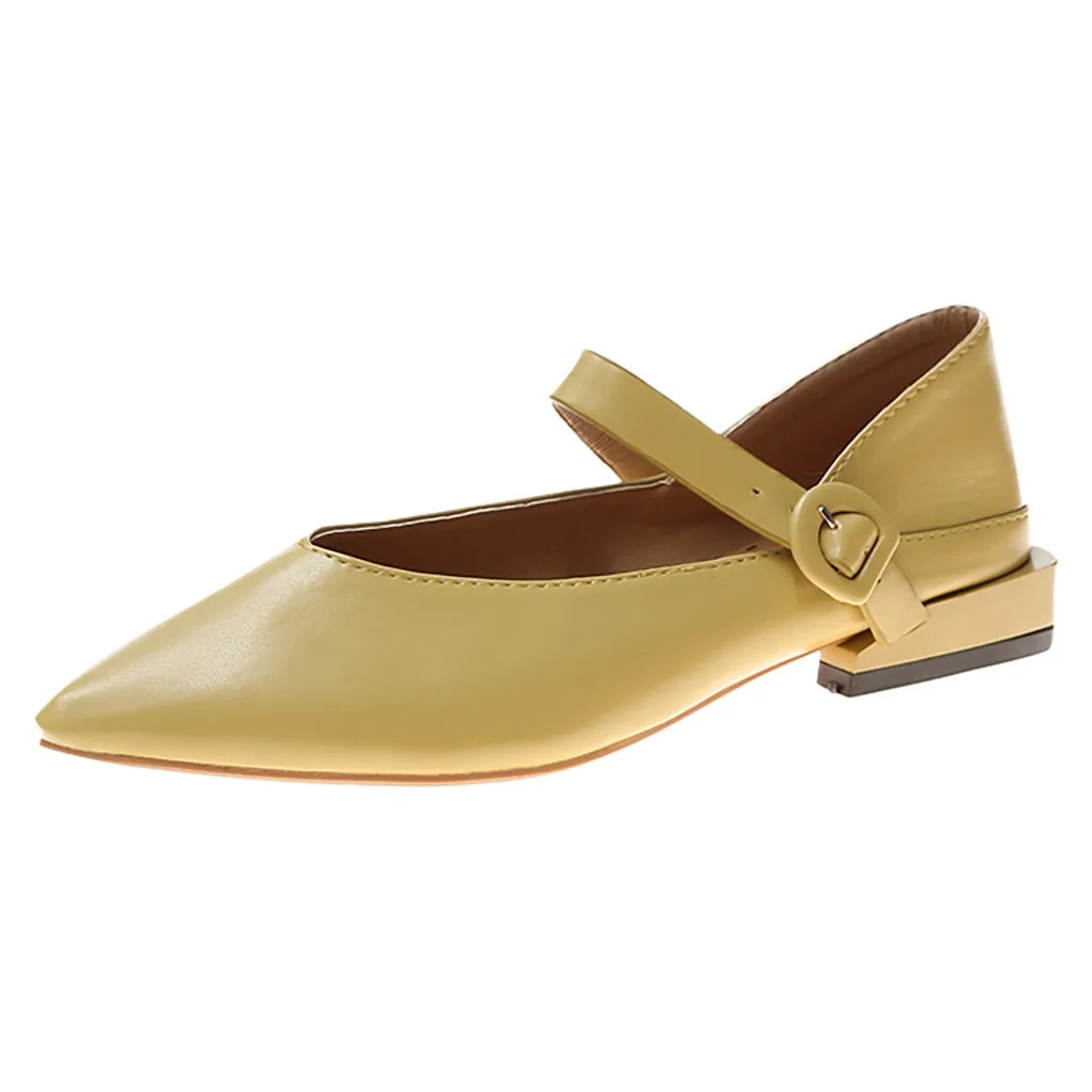 

SAGACE Ladies Casual Party Buckle Shoes Heeled Loafers Single Shoes Women Spring Autumn Pointed Toe Low Heels Comfortable Shoes