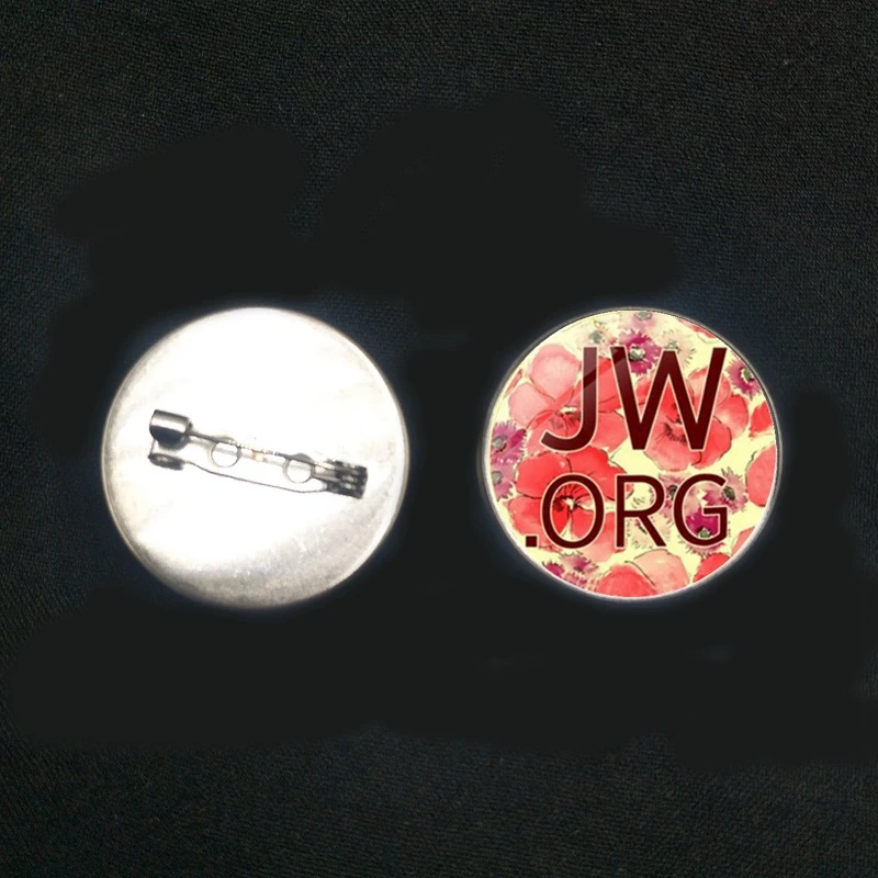 /Новая брошь JW. ORG из нержавеющей стали для Отца и Сына, выпуклая стеклянная круглая булавка, мужская и женская брошь, значок, подарок