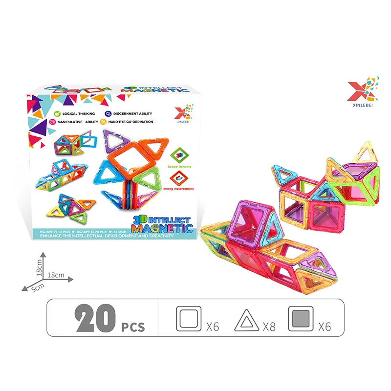 

Magnetic Building Blocks DIY Toy Magnetic Sheet Set Magnetic Magnet Assembly Children'S Educational Toy Thermal