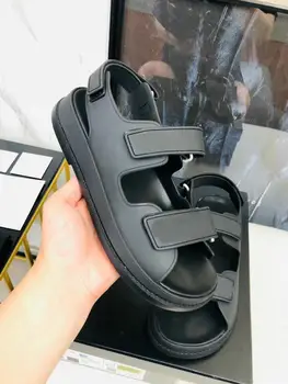 

Little Fragrant Breeze Roman Sandal Woman 2020 summer new, thick-soled Velcro, peep-toe, muffin mix, flat-soled, beach shoes