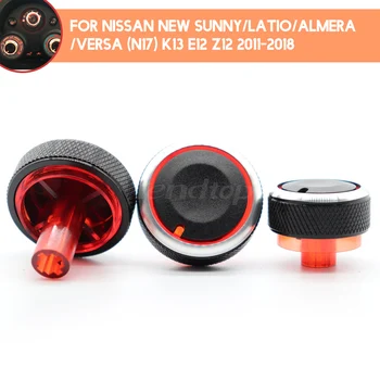 

For Nissan new sunny March Latio/Almera/Versa N17 K13 E12 E12 Air Conditioning Knob Cover sticker AC Heat Control Switch