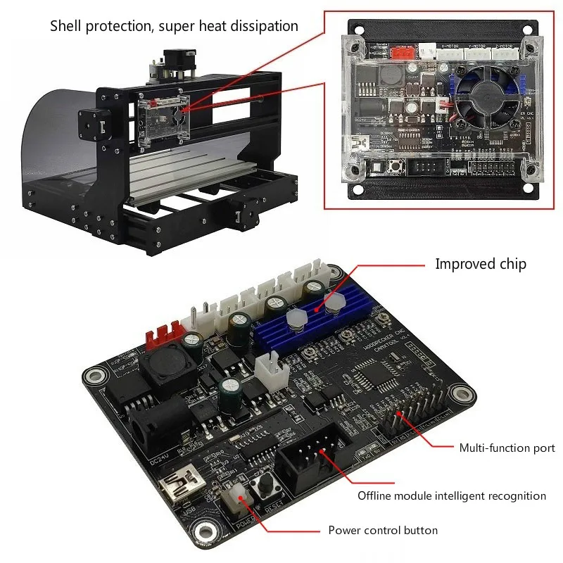 3-осевой Управление карты V3.4 GRBL1.1 деревообрабатывающий станок с ЧПУ лазерной контроллер гравировальной машины материнская плата для CNC3018 pro ИС формирователя