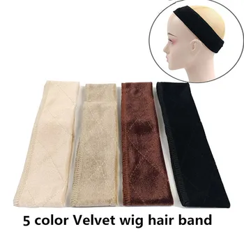 

5 Colors Velvet Hair Band Adjustable Velvet Wig Lace Grip Hair Band Headband Wiggery Accessery Headband