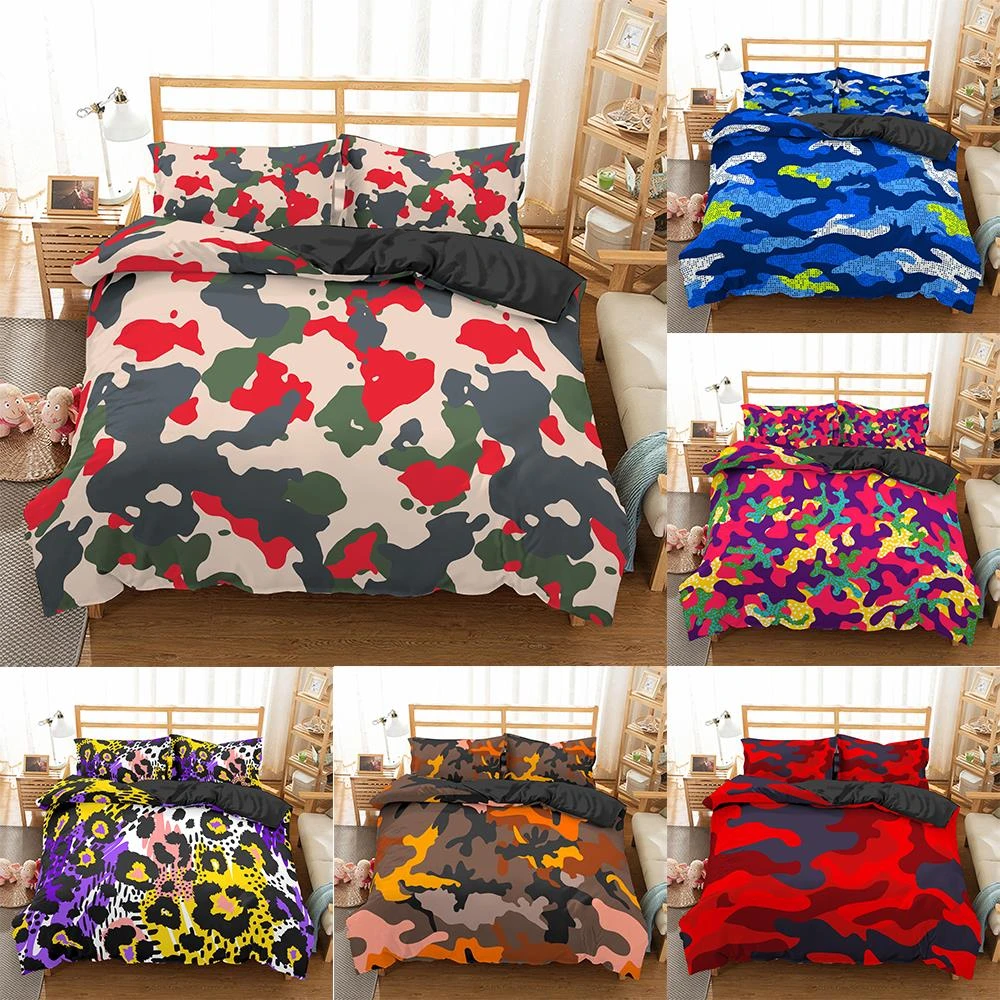 2021 Camouflage Bedding Set Luxury Duvet Cover Set Queen King Quilt Set Abstract Bedclothes Bed Linen Home Textiles Bedding Sets Aliexpress