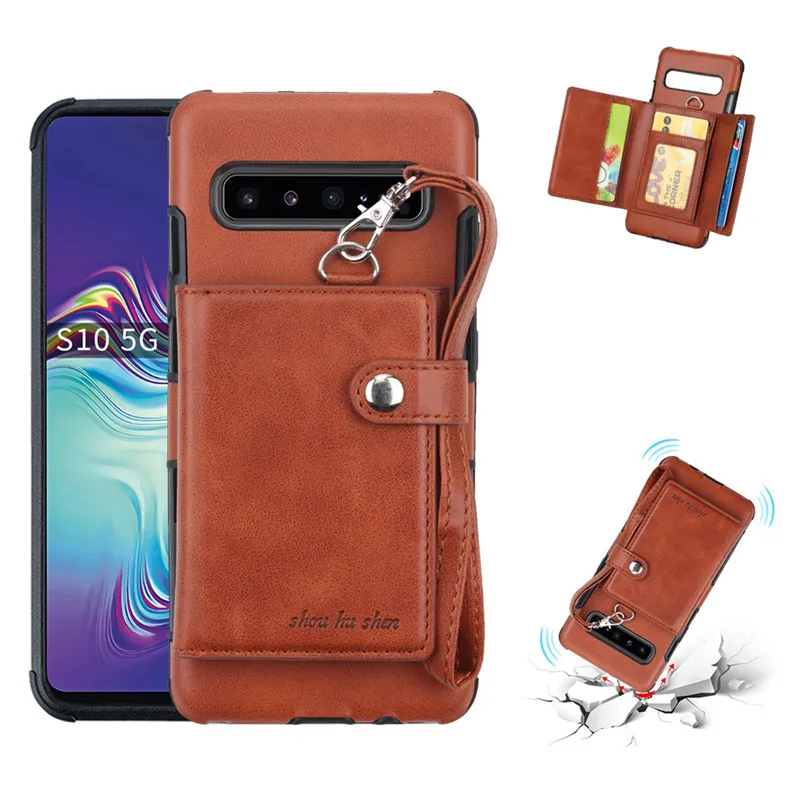 

Tikitaka Leather Phone Case For Samsung A50 A70 S10 Lite S10 Plus Card Slots Flip Wallet Cover For Galaxy Note 8 S8 Plus S9 Plus