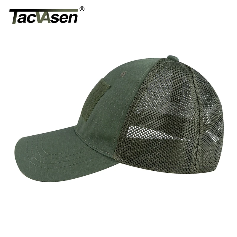 

TACVASEN Mesh Baseball Cap Men Summer Camouflage Military Tactical Baseball Cap Adjustable Sun Protection Snapback Hats Airsoft