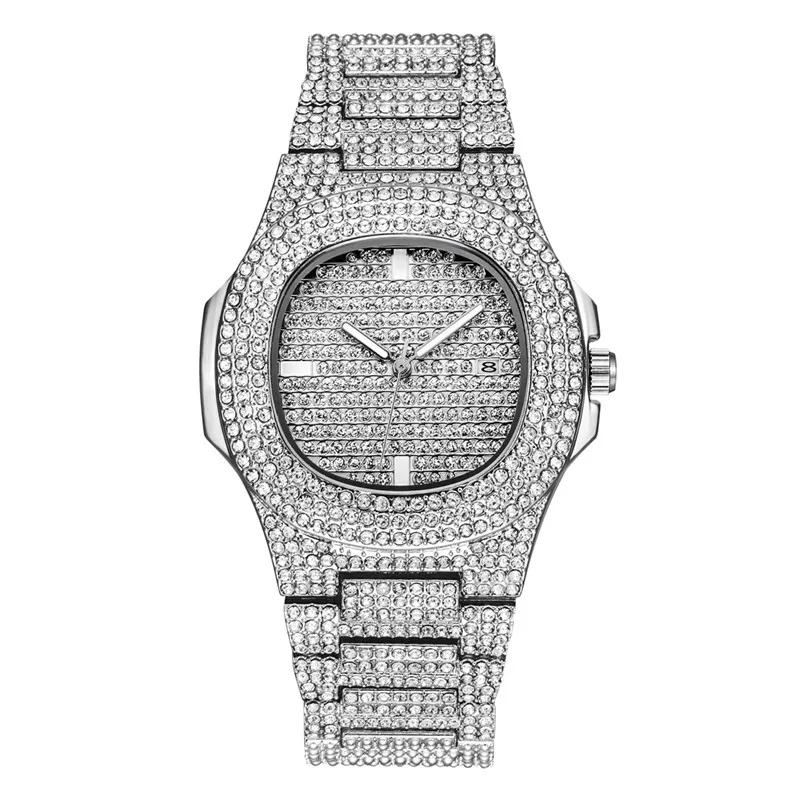 Хип-хоп мужское ожерелье s+ часы+ браслет стразы колье Bling Crystal теннисная цепочка на шею для мужчин ювелирные изделия