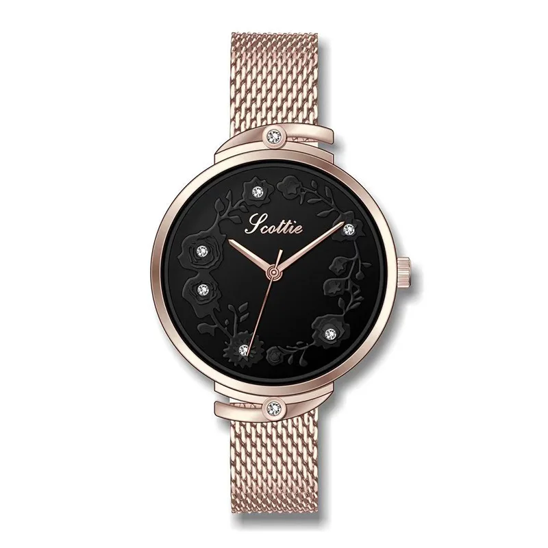 

Women Watches 2019 Casual Ladies Slim Mesh Steel Band Quartz Bracelet Wristwatch Flower Round Dial Rhinestone Relogio Feminino