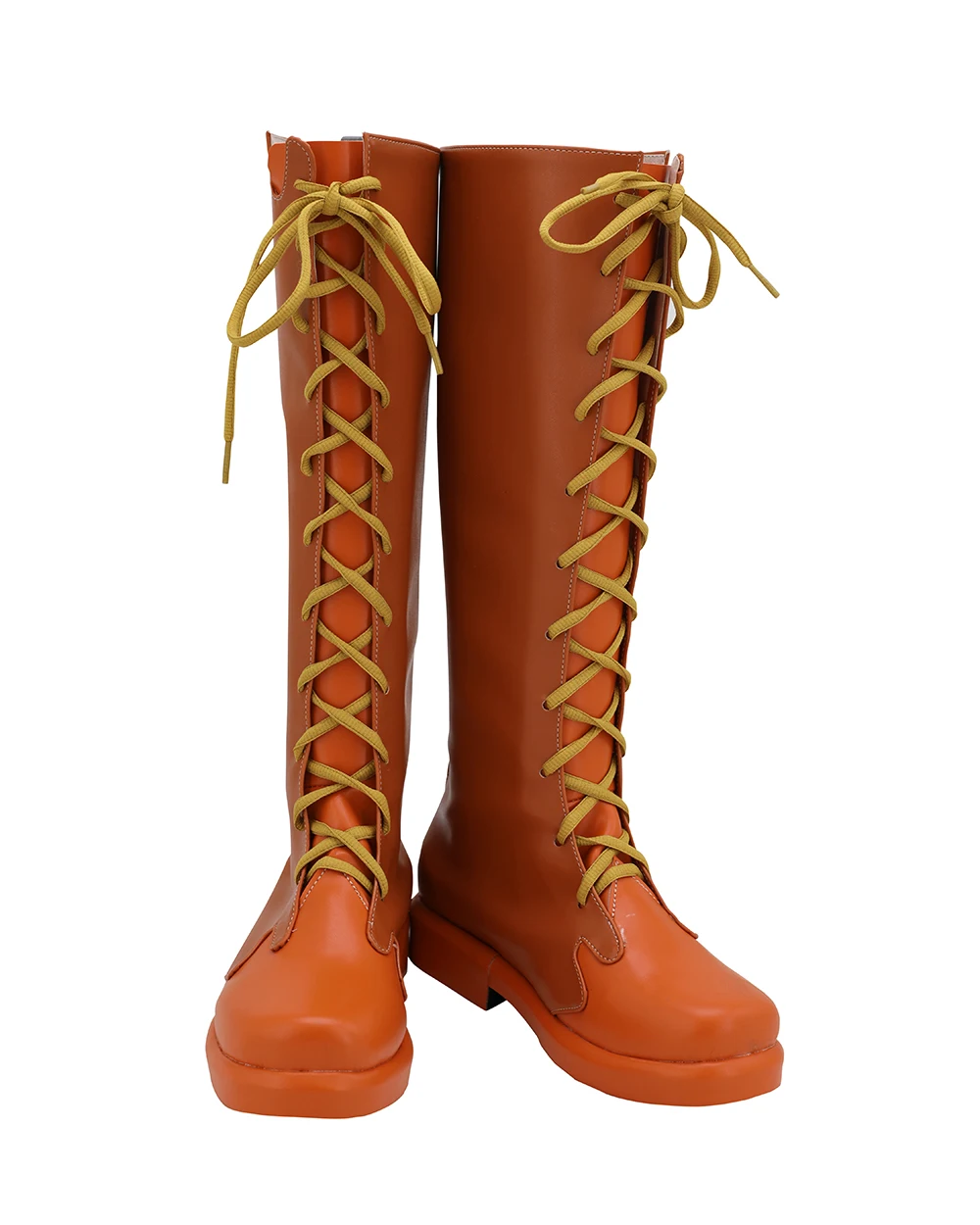 Demon Slayer Kimetsu no Yaiba Female Kyojuro Rengoku Cosplay Boots Orange Shoes Custom Made (3)