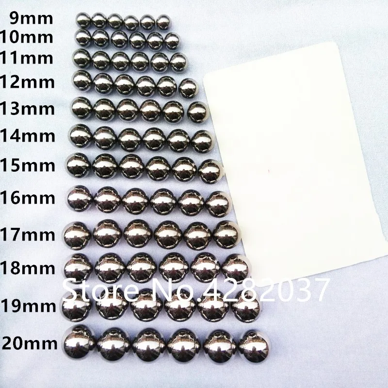 Tirachinas de 9mm, 10mm, 12mm, 13mm, 14mm, 15mm, 16mm de diámetro, bolas de acero para tiro de caza