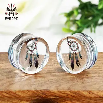 

Dream Catcher Logo Simple Style Ear Piercing Tunnels Plugs Transparent Acylic Strecher Ear Expanders Jewellery Body Gift