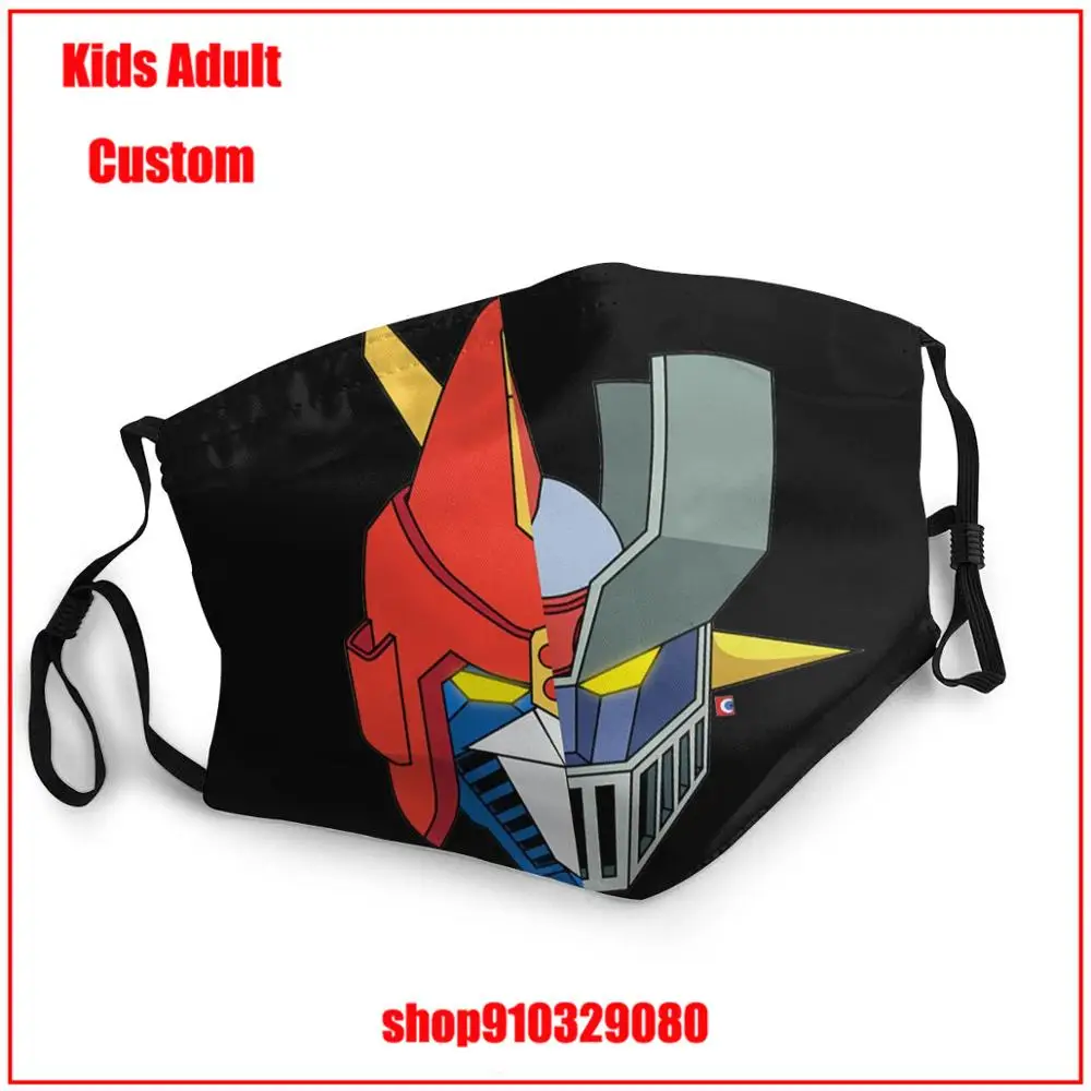 Voltes V Mazinger Z DIY маска для рта детей многоразовая с забавным дизайном | Аксессуары