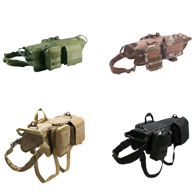 

600D Nylon Training Vest Apparel Outdoor Pet Accessory Dog Training Vest Large Dog Harness Water Resistant Adjustable