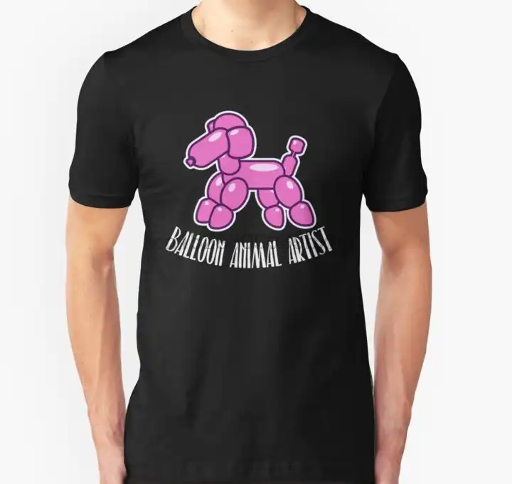 men tshirt balloon animal artist shirt balloon twisting shirt t