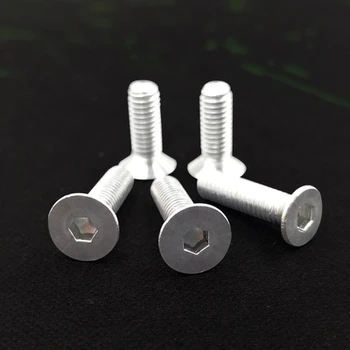 

5pcs M8 Allen countersunk screws hex socket flat head machine teeth screw mechanical bolts aluminum alloy bolt 16mm-40mm length
