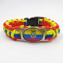 Бесконечная любовь, деревенский браслет, ручной работы, веревочный браслет, модный браслет, браслет для мужчин и женщин, флаг Эквадора, браслет