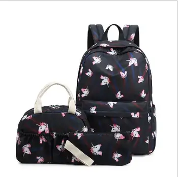 

Cute Cartoon Unicorn Girls Backpack 3 Pcs School Bag For Kids Girls Student Set School Backpacks Children Orthopedic Schoolbag