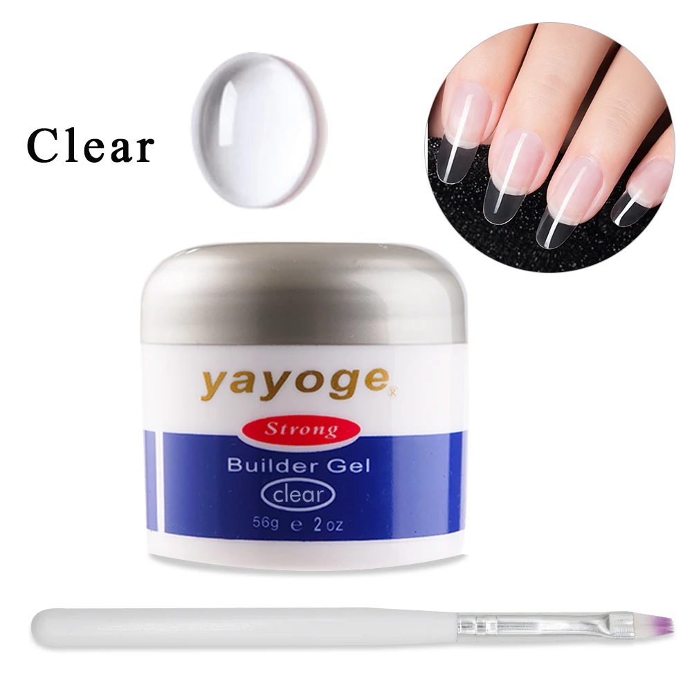 N16-B1-clear Yayoge набор гелей для наращивания ногтей, маникюрный набор для наращивания ногтей, УФ светодиодный Гель-лак для ногтей, формы для ногтей, советы для дизайна ногтей, 56 мл - Цвет: N16-B1-clear
