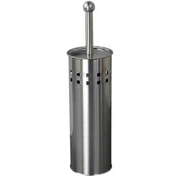 

Toilet Brush for Cleaning Black Color with Stainless Steel Wall Mounted Brush Holder Chromed Finish