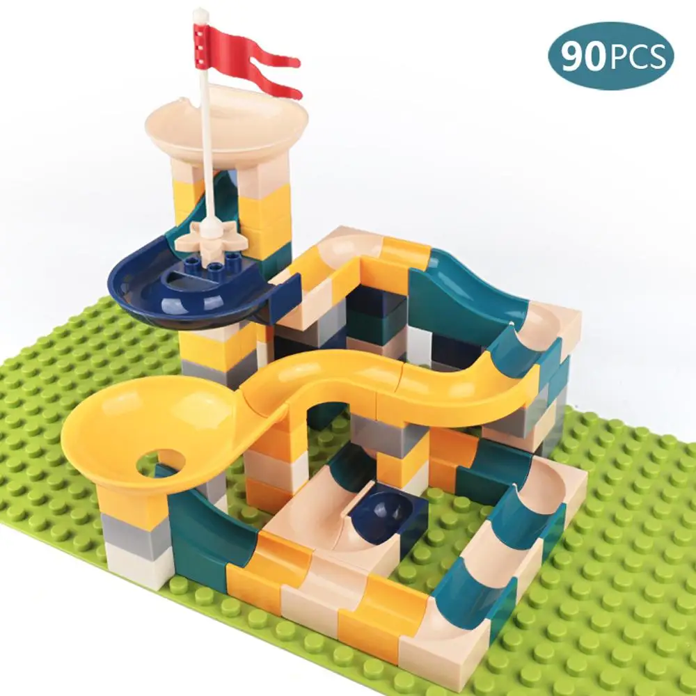 90 шт детские строительные блоки с мраморной пробежкой лабиринтные шары трековые