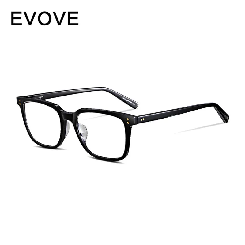 

Evove Tortoise Eyeglasses Men Acetate Glasses Frame Man Brand Oversized Spectacles for Prescription Photochromic Progressive