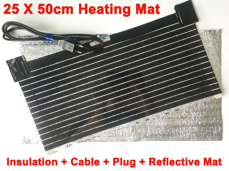  AC220V Far infrared carbon electric heating mat heating film with EU plug reflective mat warming ha