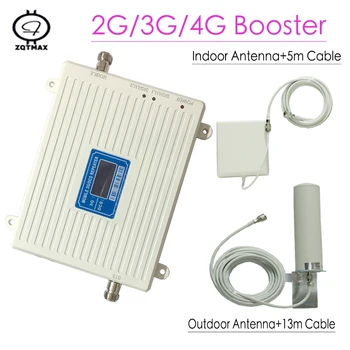 

2G 3G 4G Mobile Amplifier DCS 1800mhz WCDMA 2100mhz Dual Band Cellular Signal Booster 4G LTE Repeater + antenna accessories