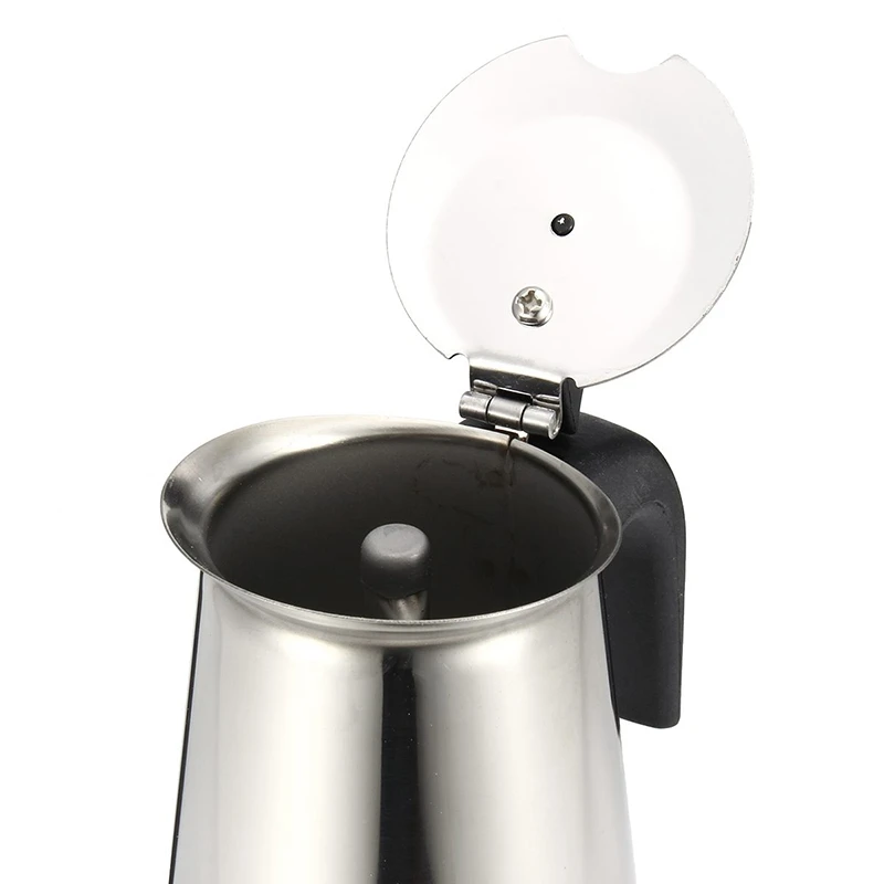 200 мл портативная Эспрессо кофеварка Moka чайник из нержавеющей стали с электрической плитой фильтр Перколятор кофейник чайник набор кастрюль