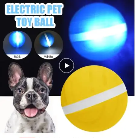 

DF969 Pet Jumping Ball LED Flash Rolling Pet Electric Motion Activated Pet Ball USB Rechargable Waterproof Durable Cat Dog FAUCE