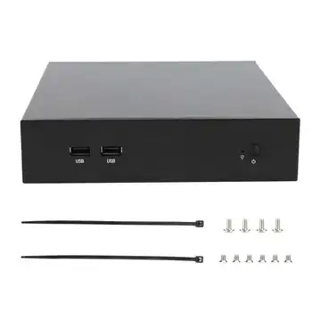 

Mini HTPC Case Home Theater Computer ITX Mini Motherboard Desktop Computer Case Compatible with 2.5-inch Notebook Hard Drive