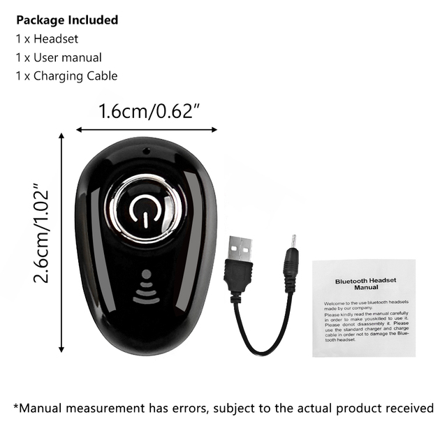 Wireless Headphones Mini Single Noise Cancelling Bluetooth-compatible Earphone Handsfree Stereo Headset With Mic