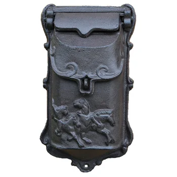 

1892 lron Handicraft Lockable Mailbox Retro Mailbox Retro Wall Newspaper Letter Post Box Outdoor Decoration Secure Letterbox