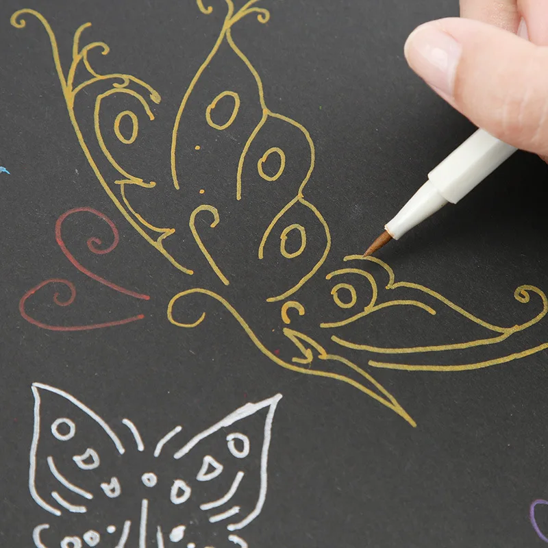 STA 10 цветов металлический Художественный набор маркеров DIY скрап-заказ ремесла мягкая ручка художественные маркеры для школы канцелярские творческие принадлежности