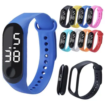 

LED Electronic Digital Bracelet Watches Casual Sports watch Candy Color Silicone Couples Wrist Watch Children Gifts