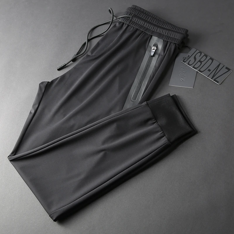 

JSBDSpring and summer new underwear men's fashion press zipper pocket design men's anti-wrinkle stretch leg casual pants