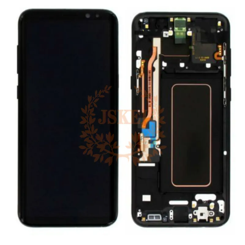 Для samsung OLED S8 S8+ Plus lcd Super Amoled дисплей SM-G9550 G955 G950 кодирующий преобразователь сенсорного экрана в сборе с рамкой