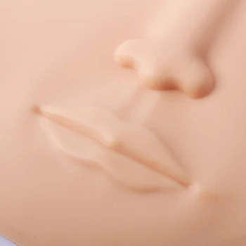 

New 3D Silicone Permanent Makeup Tattoo Training Practice Fake Skin Blank Eye Lips Face for Microblading Tattoo Machine Beginner
