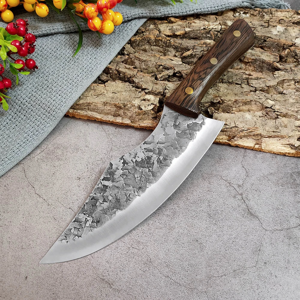 Couteau de cuisine forgé à la main en acier inoxydable, couteau de Chef,  couteau de cuisine, Santoku couteau à viande, couteau à bœuf, couteaux de  cuisine | AliExpress
