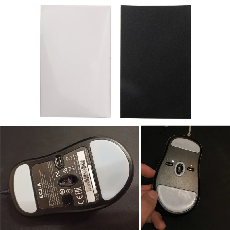 1 Pack Diy Mouse Glides Mouse Feet Stickers Skates Pad Black/white