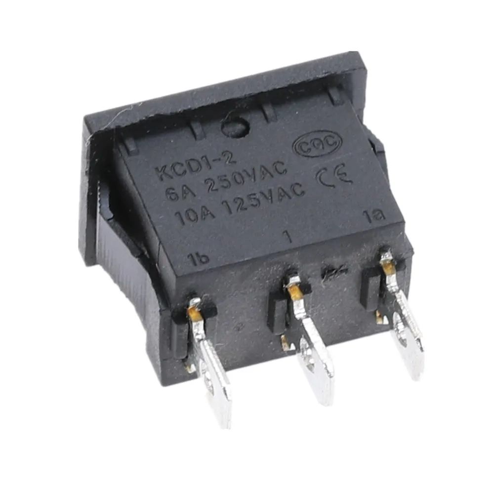 KCD1 3PIin 4Pin Лодка Автомобильный кулисный переключатель 6A/10A 250 V/125 V AC вкл.-ВЫКЛ.-ВКЛ. 250VAC 6A 125VAC 10A со светодиодным светильник 220V