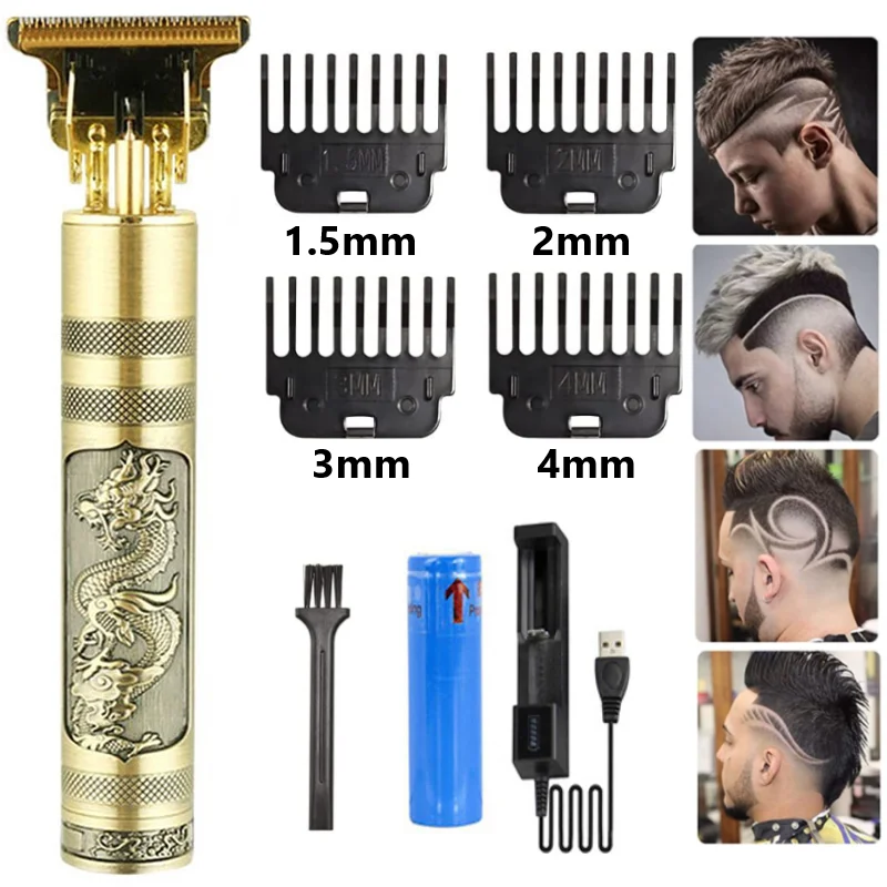 Original Men's Professional Metal Housing Finishing Edging Hair Trimmer Electric Haircut Beard Clipper Hair Cutter Machine kt 90 magnetic polishing machine tumbler jewelry polisher finisher finishing machine magnetic polishing machine ac 110v 220v