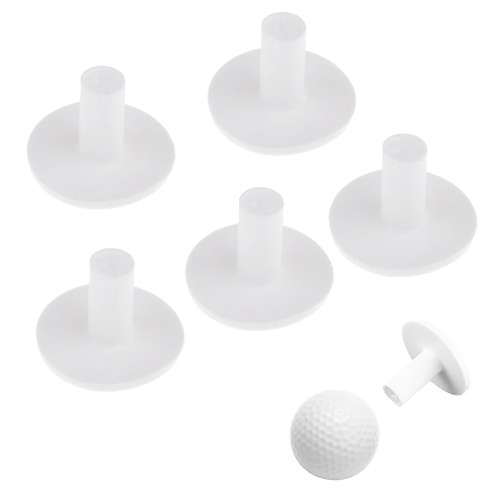 Set 5 Rubber Golf Tees Holder for Golf Driving Range Tee Home Practice Tool Set 5 Rubber Golf Tees Holder for Golf Driving Range Tee Home Practice Tool