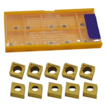 

10Pcs/Set CCMT060204 US735 CCMT21.51 Insert Carbide Insert Milling Cutter w/Box