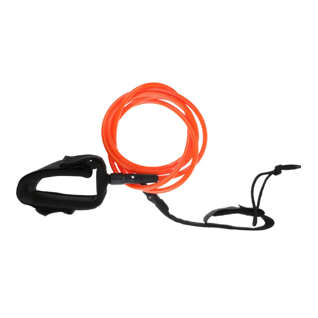 6ft Straight Surfboard Leash 7mm Leg Rope Surf Leash Double Swivels
