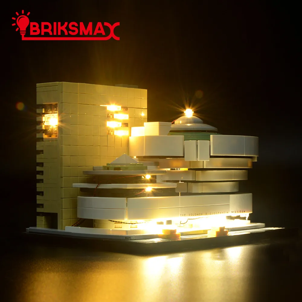 

BriksMax Led Light Kit For Architecture Solomon R. Guggenheim Museum Building Blocks Compatible With 21035 (NOT Include Model)