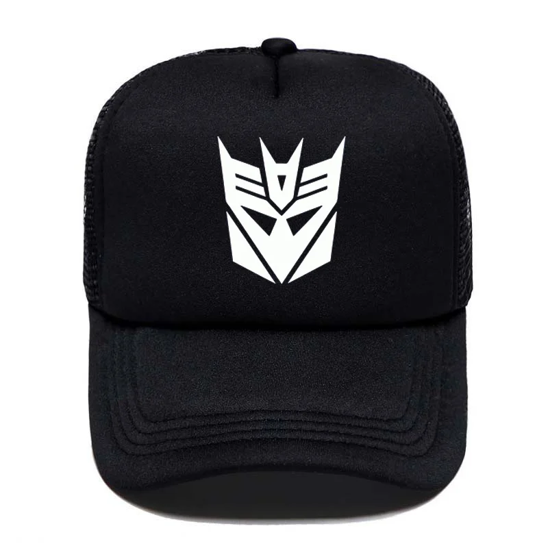 

SQTEIO Summer baseball hat men children cap Cartoon Transformation caps Polyester Bone Truck driver hat dad hats